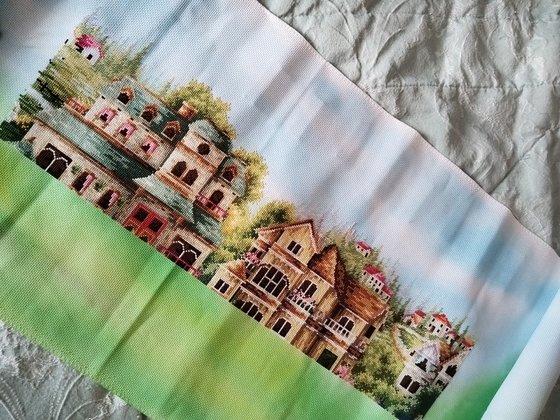 Этап процесса «Зеленая деревенька от Dome»