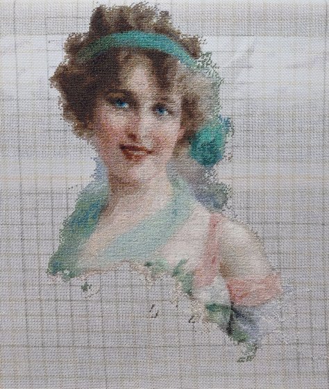 Этап процесса «Fata cu trandafiri, E. Vernon»