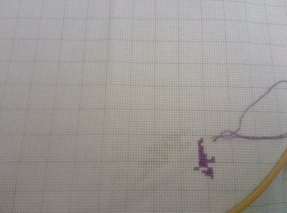 Этап процесса «Девочка с котиком»