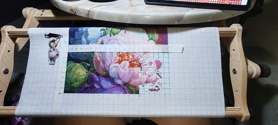 Этап процесса «Букет пионов»